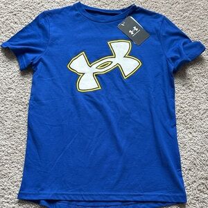 Under Armour Kids Royal Blue Tee with Yellow Logo
